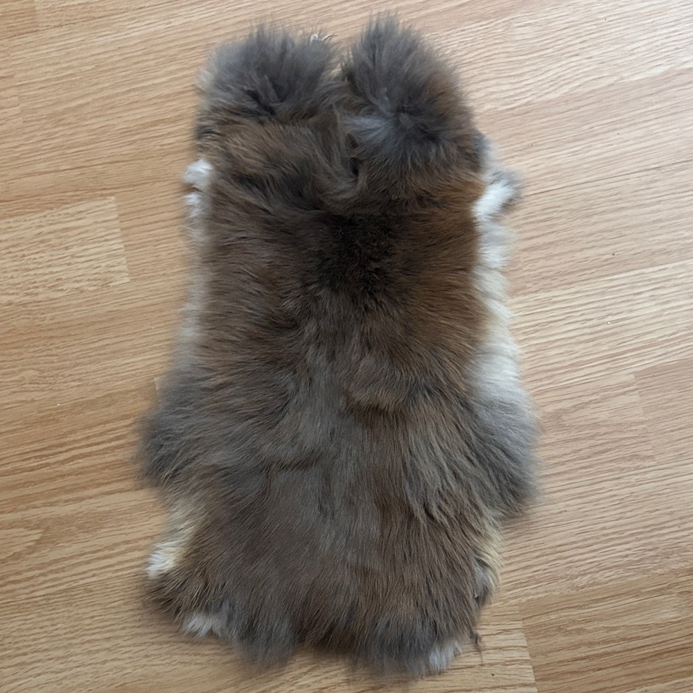 A399 Soft Natural Rabbit Fur Pelt - Tanned Craft Quality Hide Supply